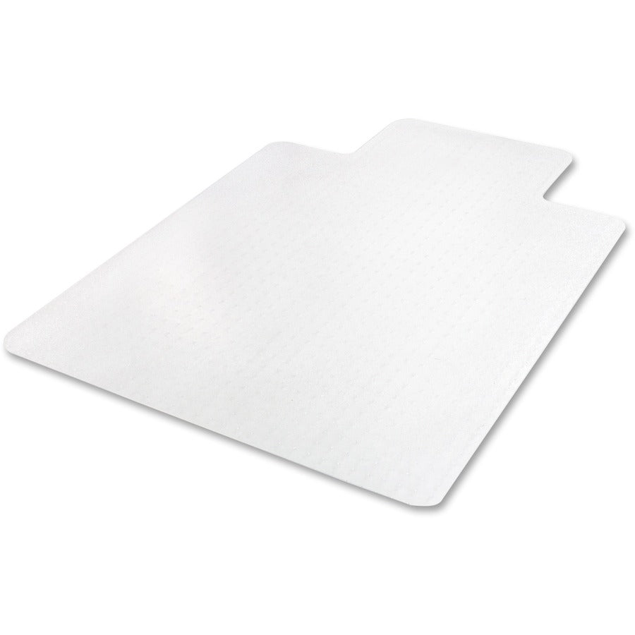 Deflecto EconoMat for Carpet - Carpeted Floor - 53" Length x 45" Width - Lip Size 12" Length x 25" Width - Vinyl - Clear - 1 Each