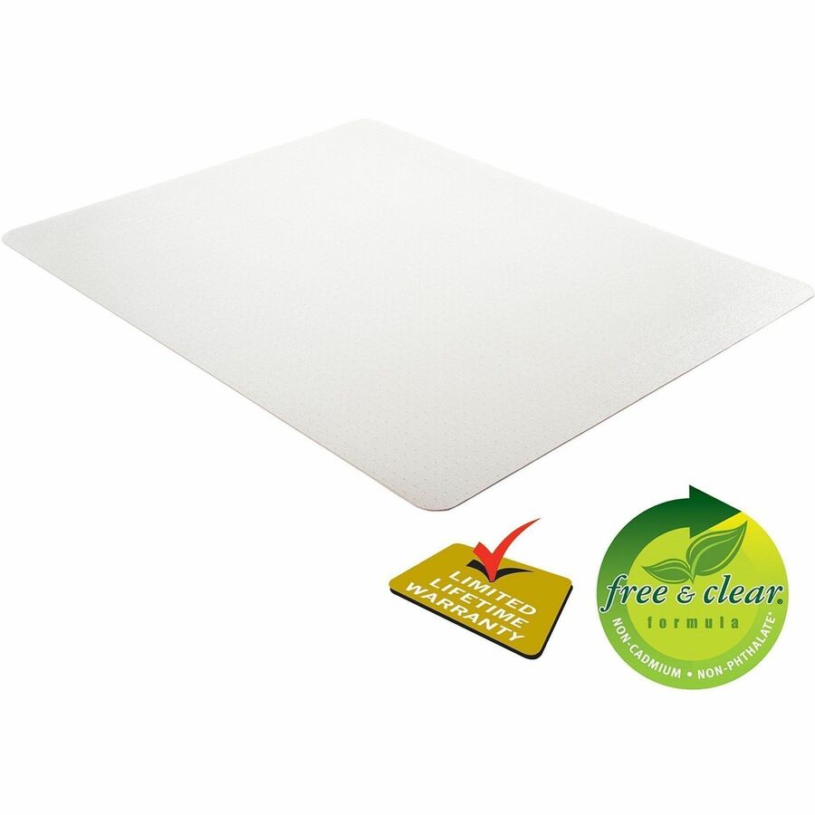 Deflecto EconoMat for Carpet - Carpeted Floor - 60" Length x 46" Width - Vinyl - Clear - 1 Each