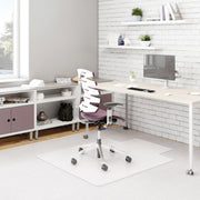 Deflecto DuraMat for Carpet - Carpeted Floor - 48" Length x 36" Width - Lip Size 12" Length x 20" Width - Vinyl - Clear - 1 Each