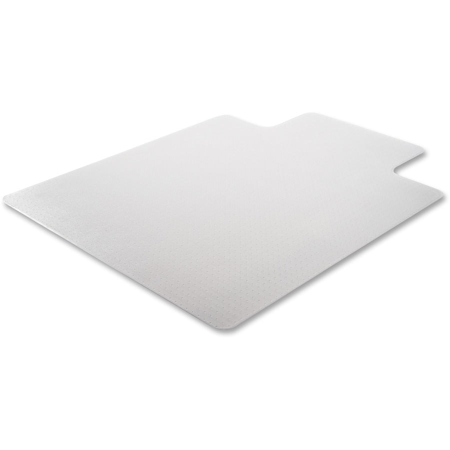 Deflecto DuraMat for Carpet - Carpeted Floor - 60" Length x 46" Width - Lip Size 12" Length x 25" Width - Vinyl - Clear - 1 Each