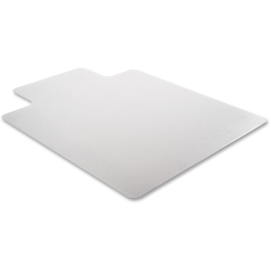 Deflecto DuraMat for Carpet - Carpeted Floor - 60" Length x 46" Width - Lip Size 12" Length x 25" Width - Vinyl - Clear - 1 Each
