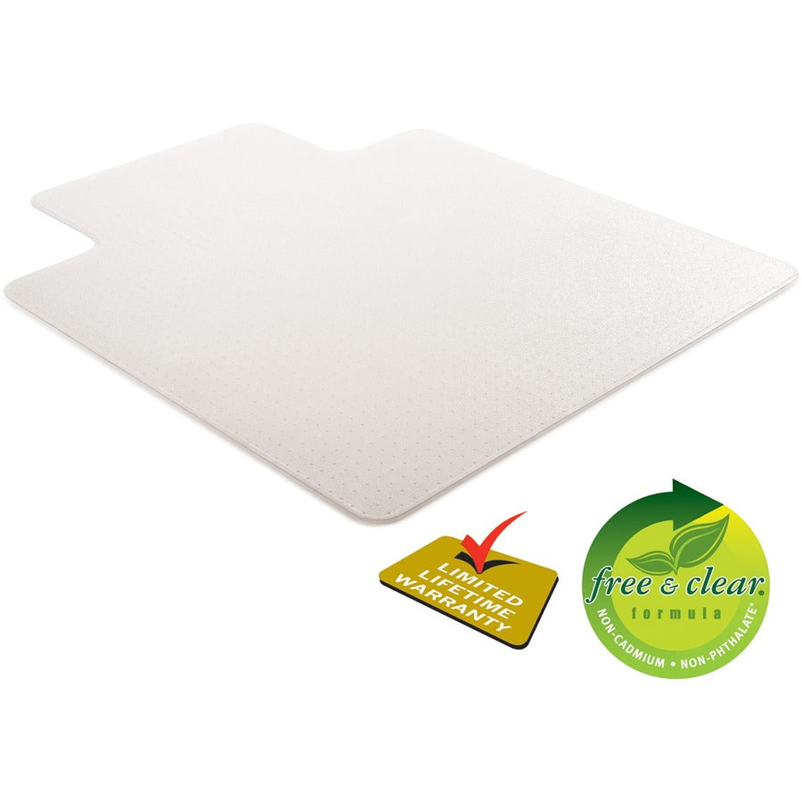 Deflecto RollaMat for Carpet - Carpeted Floor - 53" Length x 45" Width - Vinyl - Clear - 1 Each