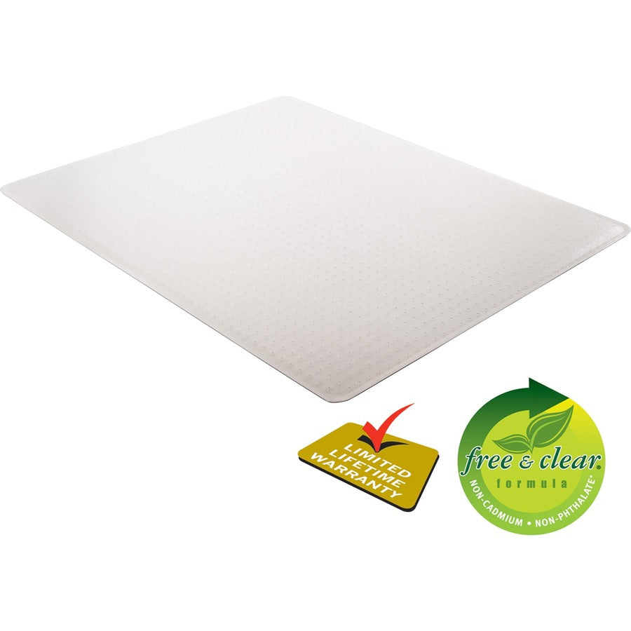 Deflecto RollaMat for Carpet - Carpeted Floor - 60" Length x 46" Width - Vinyl - Clear - 1 Each