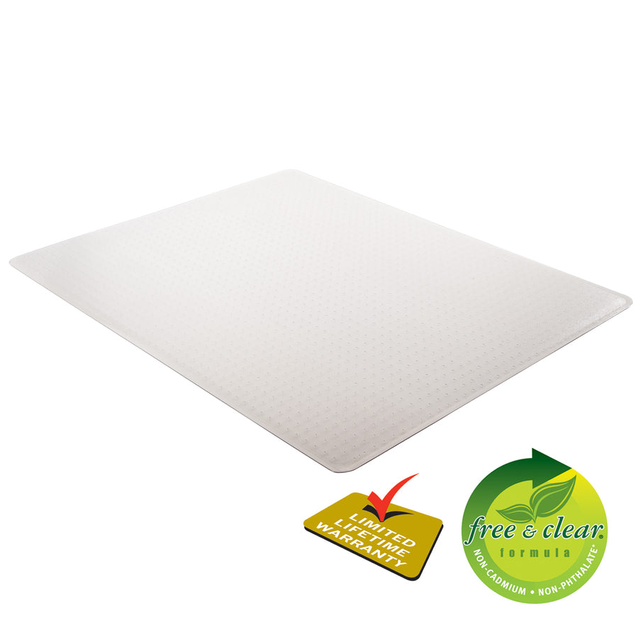 Deflecto RollaMat for Carpet - Carpeted Floor - 60" Length x 46" Width - Vinyl - Clear - 1 Each
