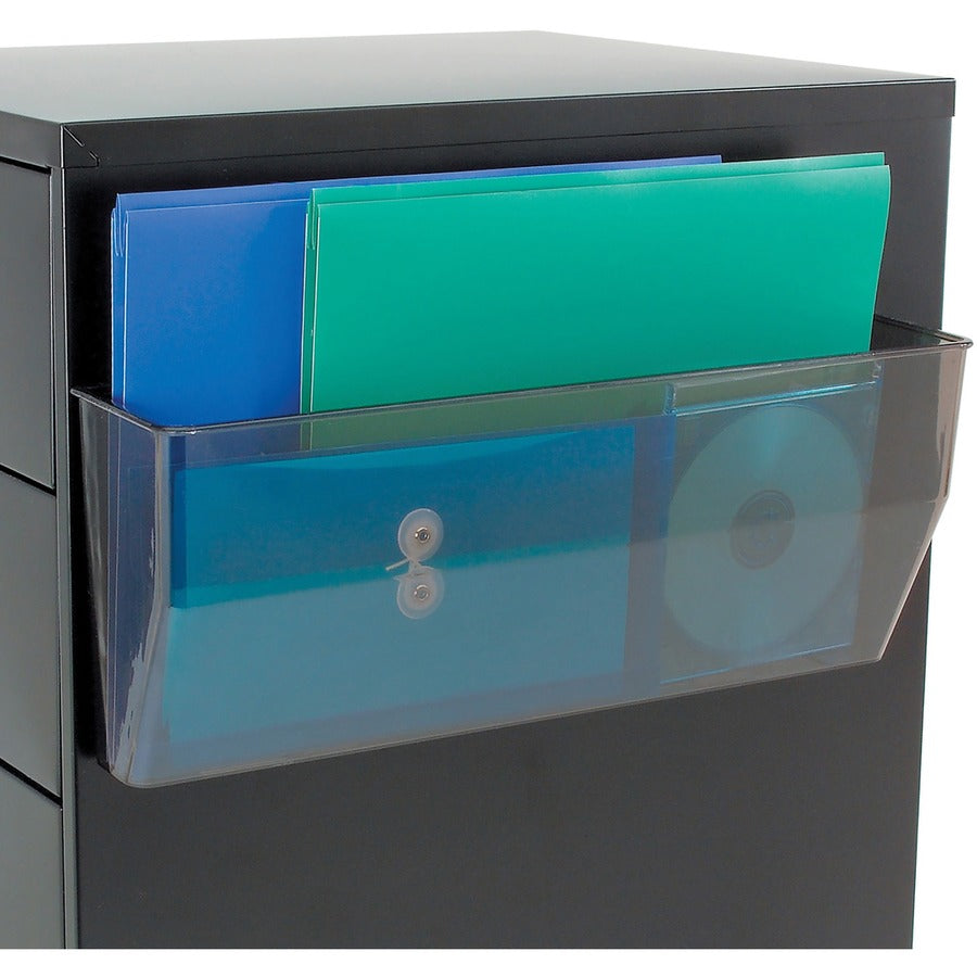 Deflecto Magnetic DocuPocket - 1 Compartment(s) - 6.37" Height x 15" Width x 3" Depth - Smoke - Plastic - 1 Each