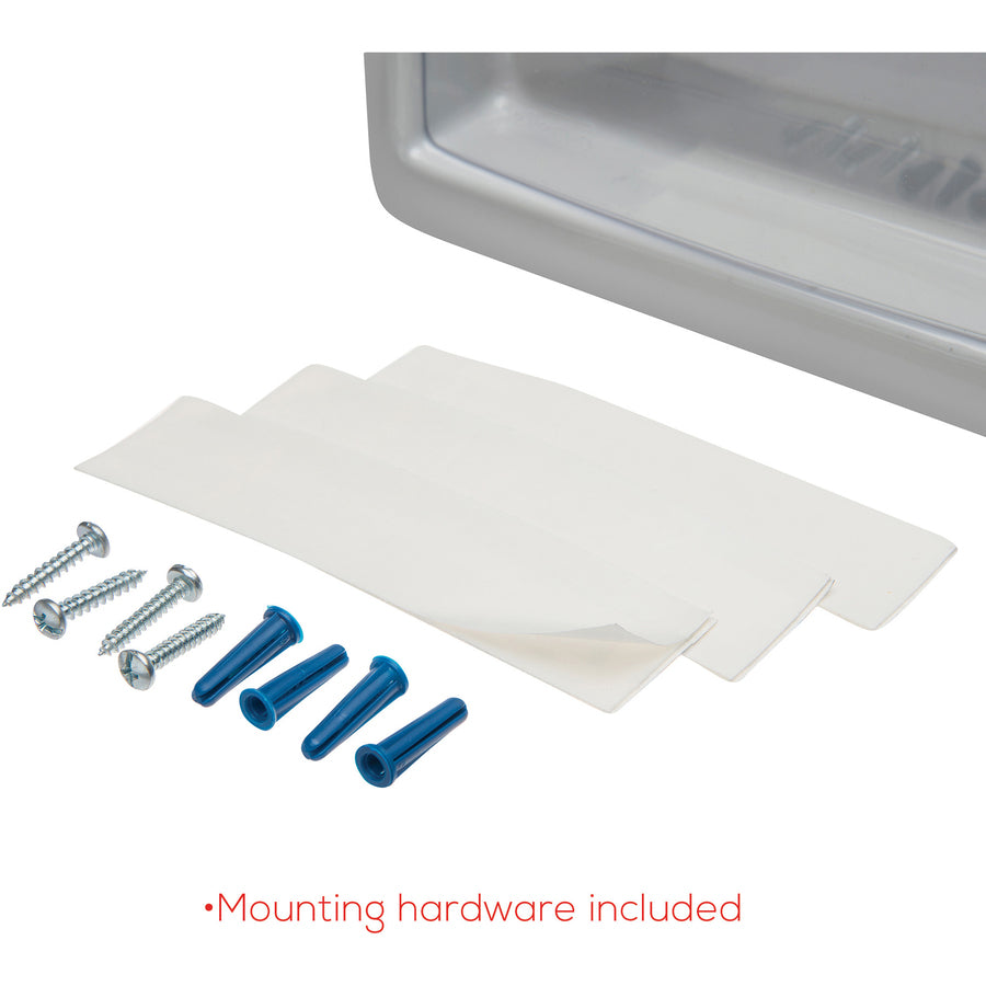 Deflecto Multi-Compartment Literature Display - 12 Pocket(s) - 19.75" Height x 15.75" Width x 5" Depth - Desktop - Durable, Lightweight - Gray - Plastic - 1 Each