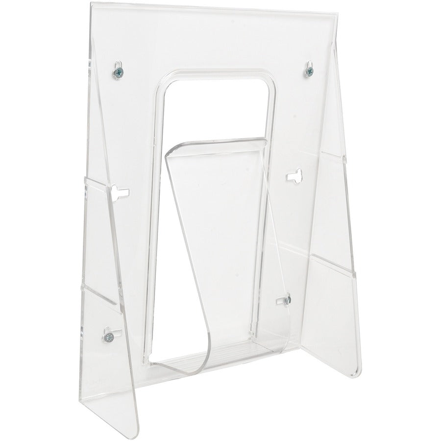 1 Pocket(s) - 11.75" Height x 9.12" Width x 2.75" Depth - Desktop - Clear - Plastic - 1 Each