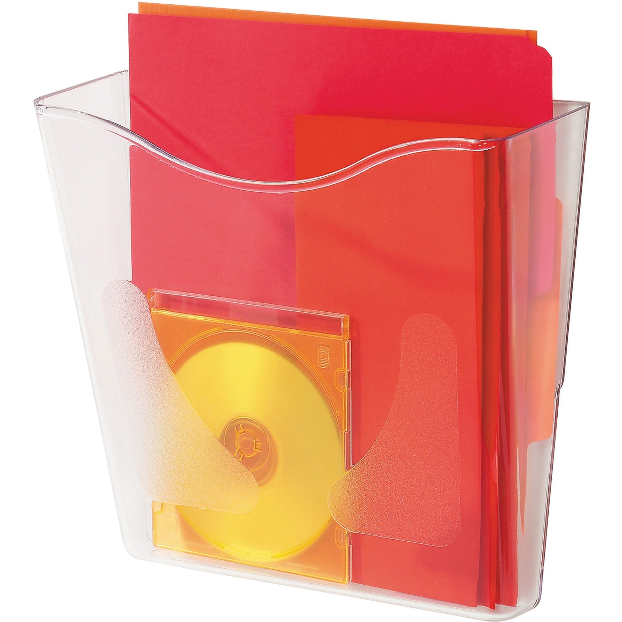 Deflecto Euro-Style DocuPocket - 1 Pocket(s) - 10" Height x 10.87" Width x 10.25" Depth - Clear - Plastic - 1 Each