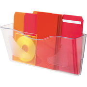 Deflecto Euro-Style DocuPocket - 1 Pocket(s) - 6.63" Height x 15" Width x 4" Depth - Clear - Plastic - 1 Each