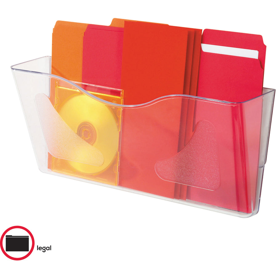 Deflecto Euro-Style DocuPocket - 1 Pocket(s) - 6.63" Height x 15" Width x 4" Depth - Clear - Plastic - 1 Each