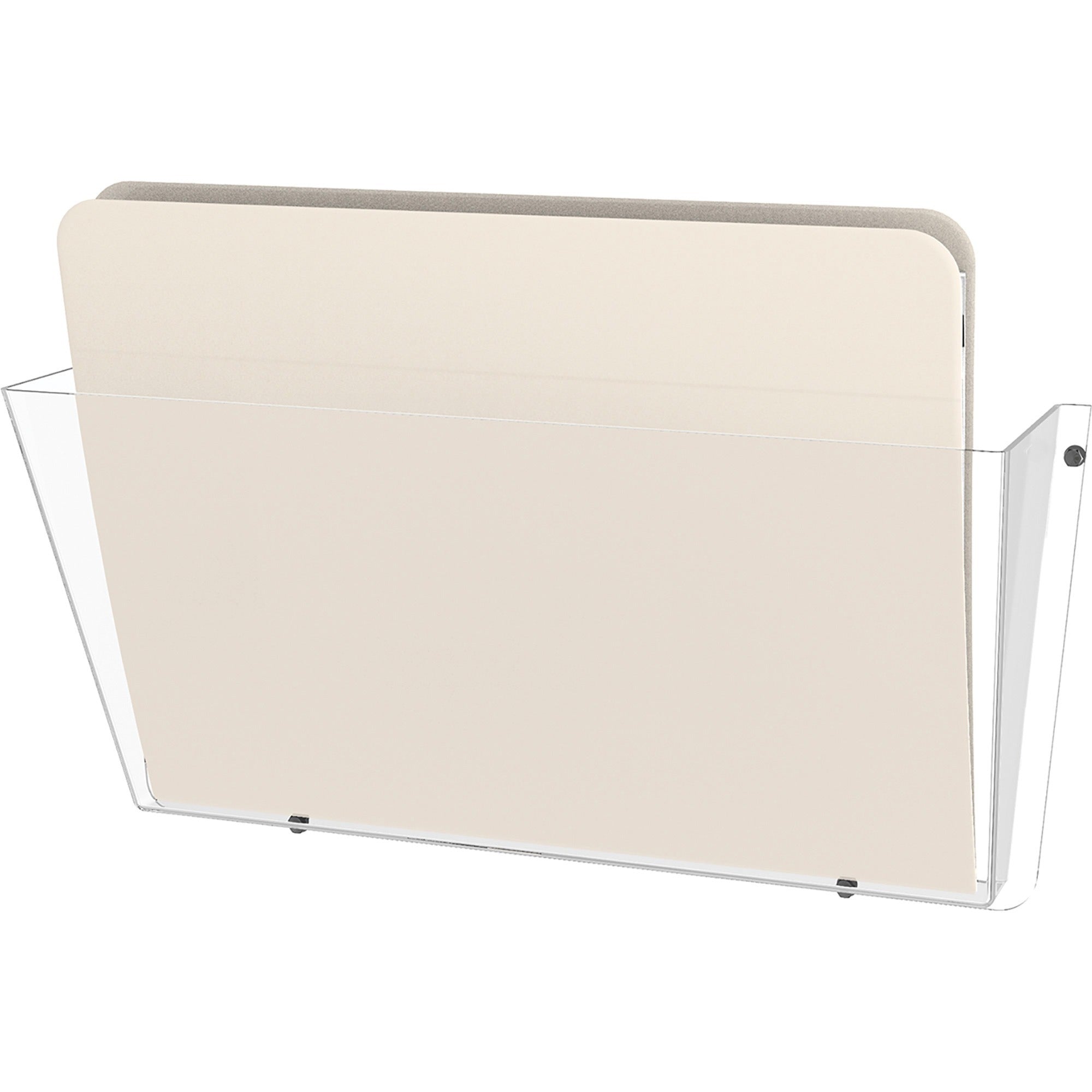Deflecto Unbreakable DocuPocket - 1 Pocket(s) - 1 Compartment(s) - 6.50" Height x 14.50" Width x 3" Depth - Unbreakable - Clear - Plastic - 1 Each