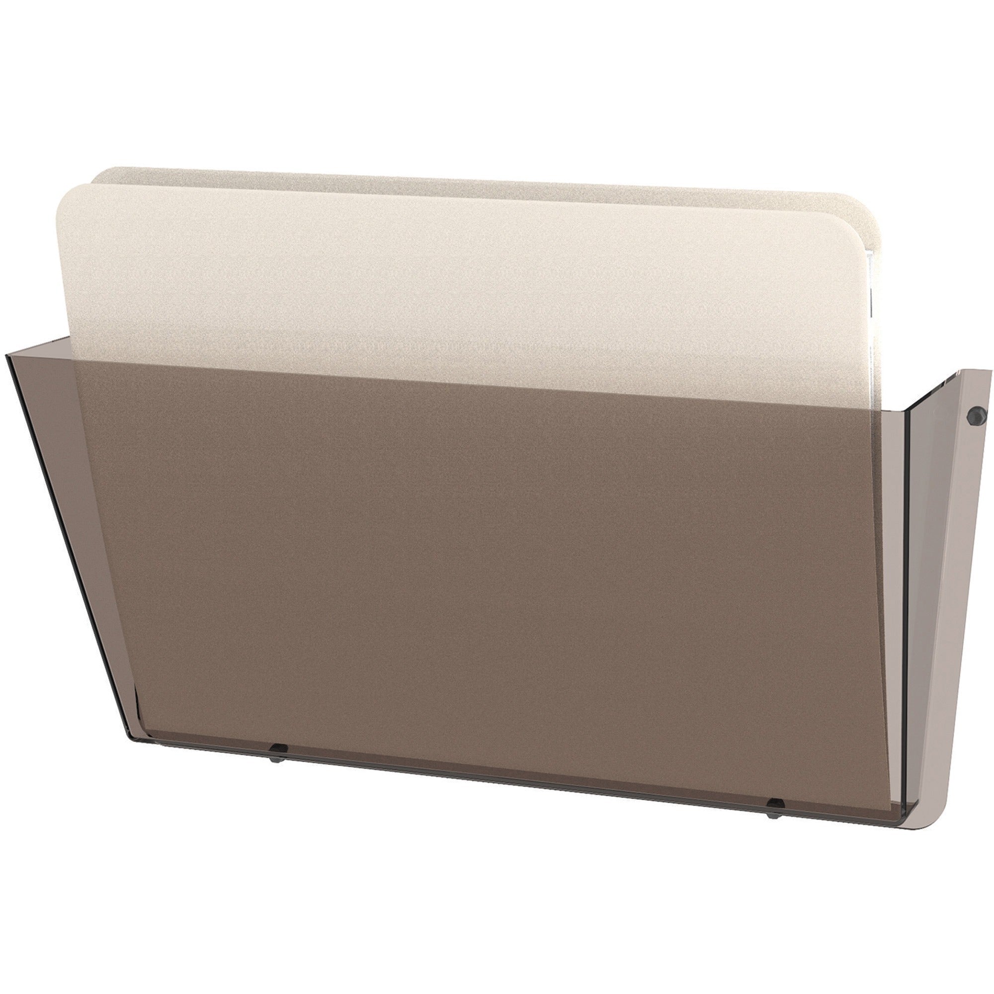 Deflecto Unbreakable DocuPocket - 1 Compartment(s) - 6.50" Height x 14.50" Width x 3" Depth - Unbreakable - Smoke - Plastic - 1 Each