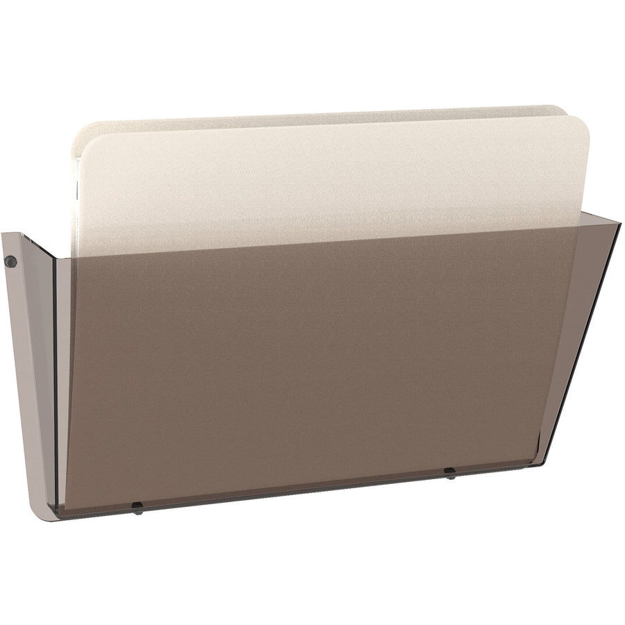 Deflecto Unbreakable DocuPocket - 1 Compartment(s) - 6.50" Height x 14.50" Width x 3" Depth - Unbreakable - Smoke - Plastic - 1 Each