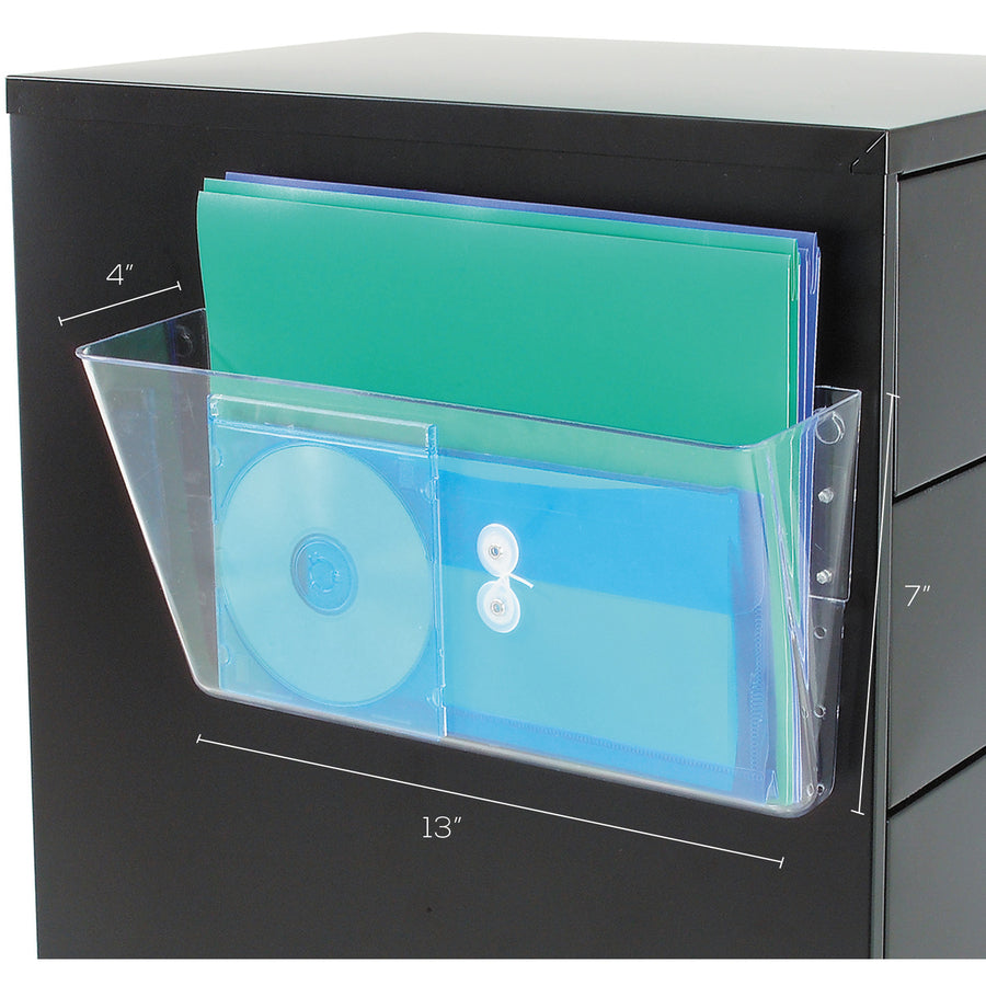 Deflecto Magnetic DocuPocket - 1 Compartment(s) - 7" Height x 13" Width x 4" Depth - Clear - Plastic - 1 Each