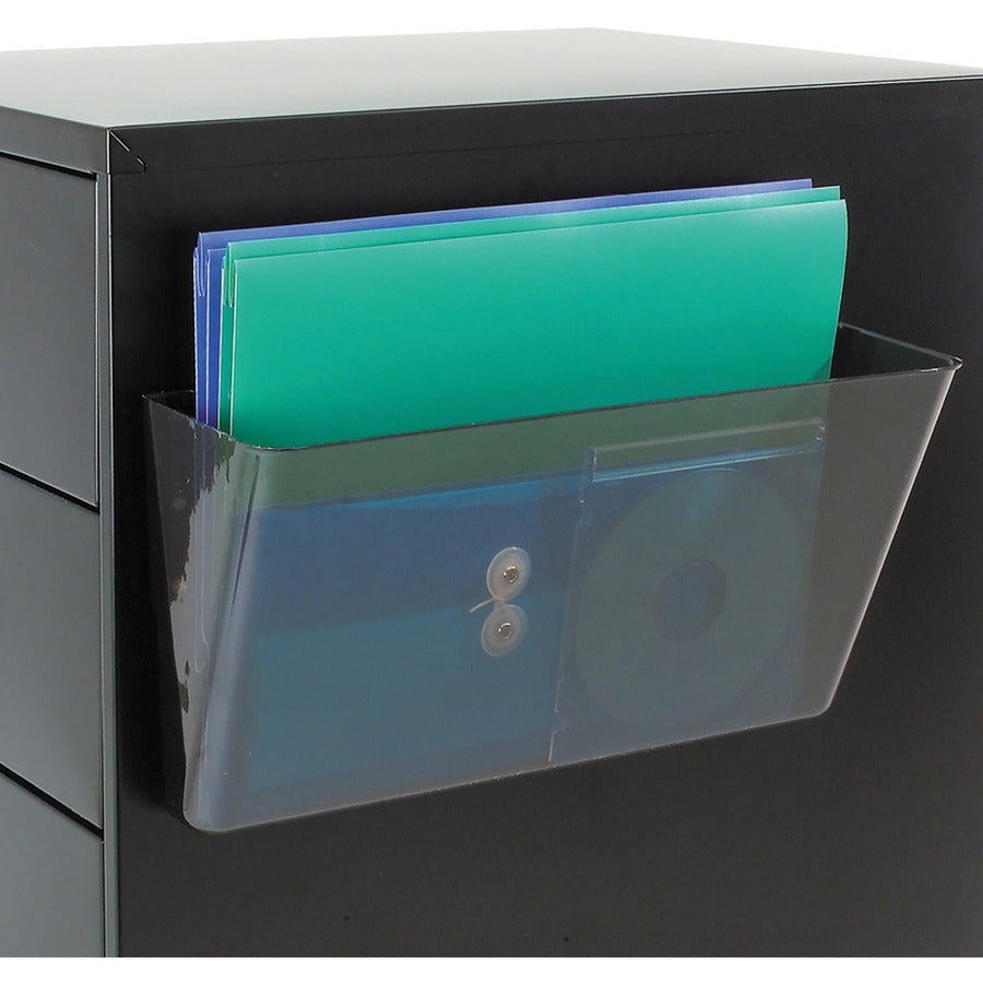 Deflecto Magnetic DocuPocket - 7" Height x 13" Width x 4" Depth - Smoke - Plastic - 1 Each