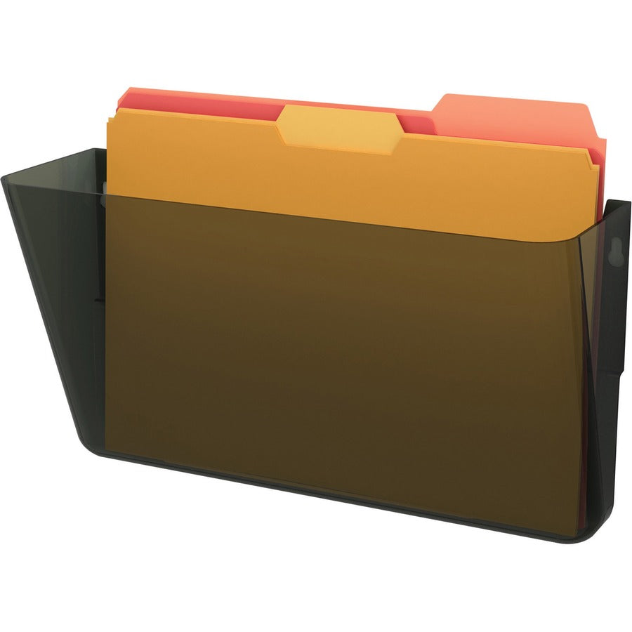 Deflecto EZ Link Stackable DocuPocket - 1 Compartment(s) - 7" Height x 13" Width x 4" Depth - Stackable - Smoke - 1 Each