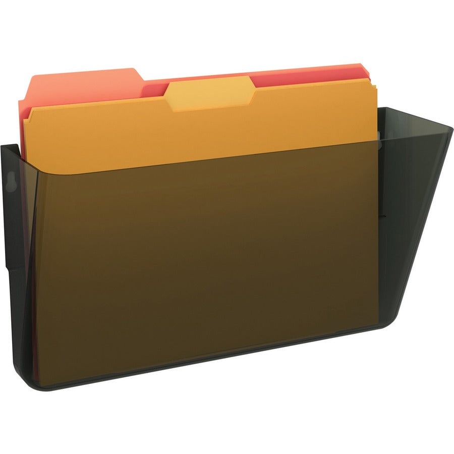 Deflecto EZ Link Stackable DocuPocket - 1 Compartment(s) - 7" Height x 13" Width x 4" Depth - Stackable - Smoke - 1 Each