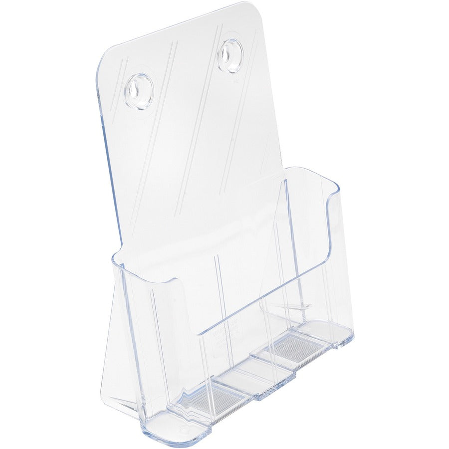 Deflecto Single Compartment DocuHolder - 1 Pocket(s) - 10.75" Height x 9.25" Width x 3.75" Depth - Desktop - Magazine Size - Clear - Plastic - 1 Each