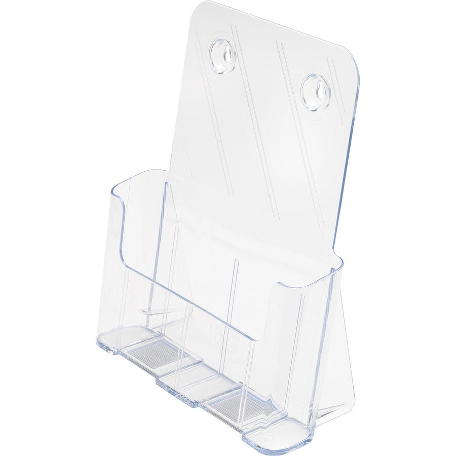 Deflecto Single Compartment DocuHolder - 1 Pocket(s) - 10.75" Height x 9.25" Width x 3.75" Depth - Desktop - Magazine Size - Clear - Plastic - 1 Each