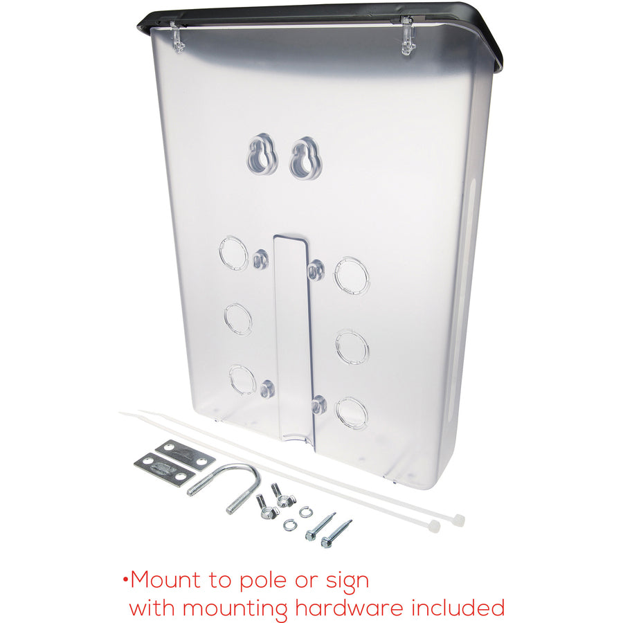 13.12" Height x 10" Width x 4.50" Depth - Break Resistant, Water Proof - Gray - Plastic - 1 Each