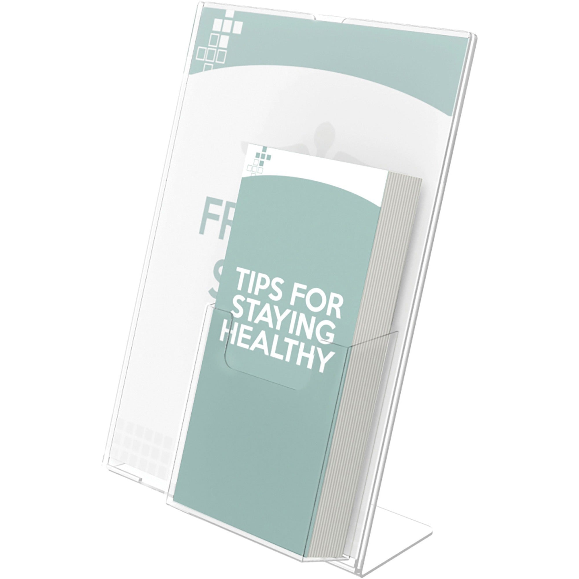 11" Width x 8.5" Height - Rectangular Shape - Plastic - Clear - 1 Each