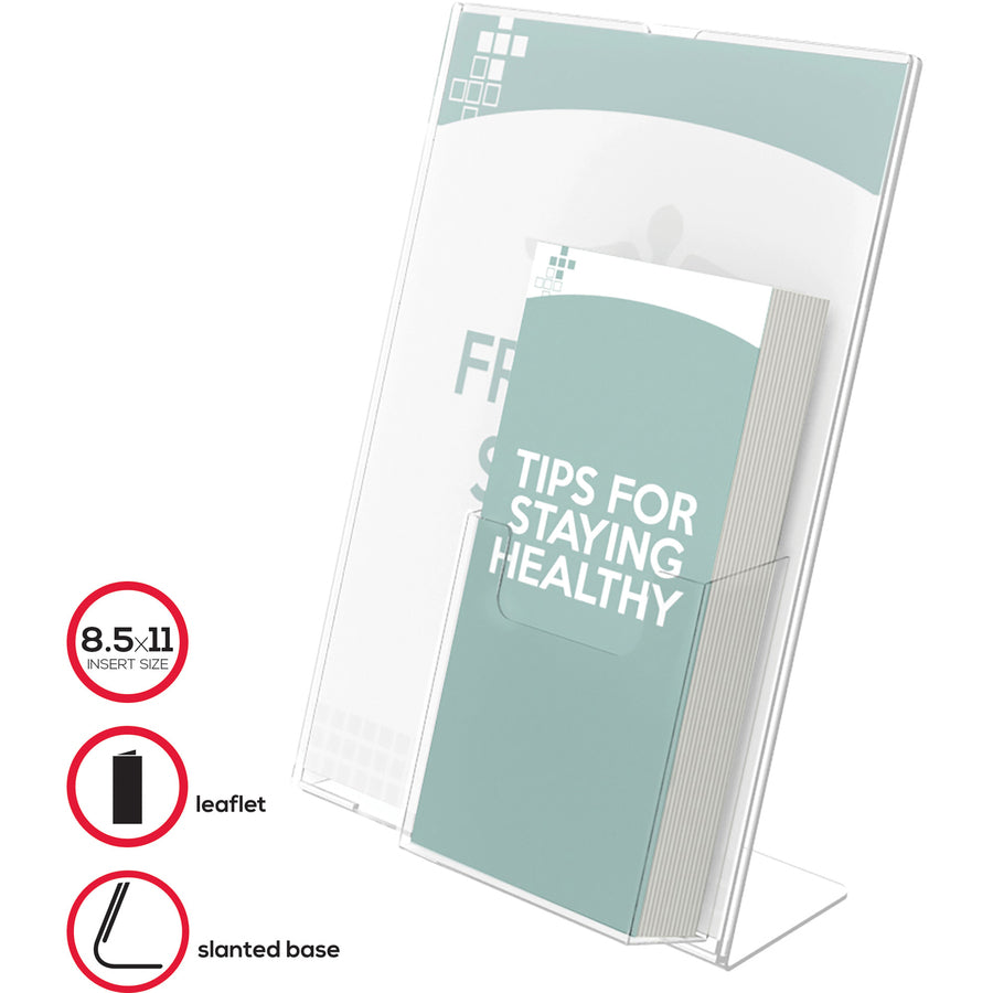 11" Width x 8.5" Height - Rectangular Shape - Plastic - Clear - 1 Each