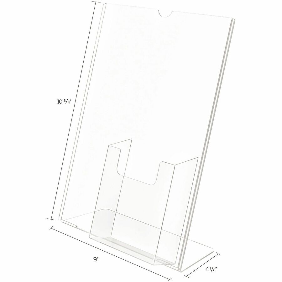 11" Width x 8.5" Height - Rectangular Shape - Plastic - Clear - 1 Each