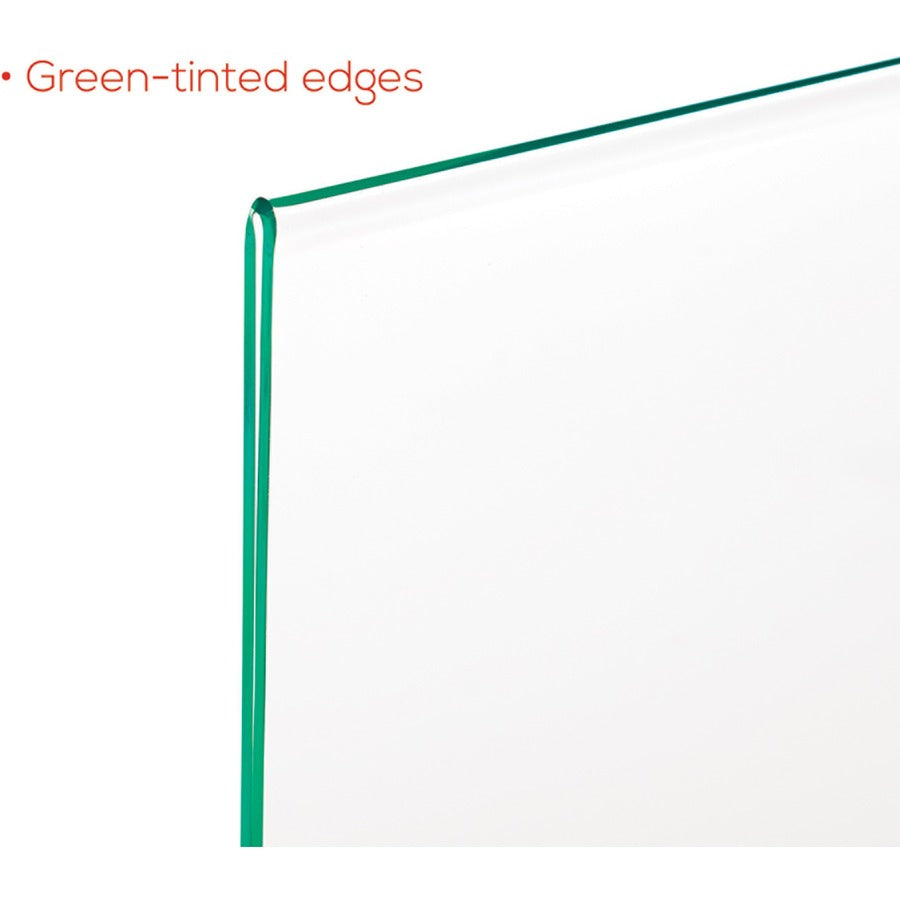 Deflecto Superior Image Premium Green Edge Sign Holder - 8.5" Width x 11" Height - Side-loading, Bottom Loading - 1 Each