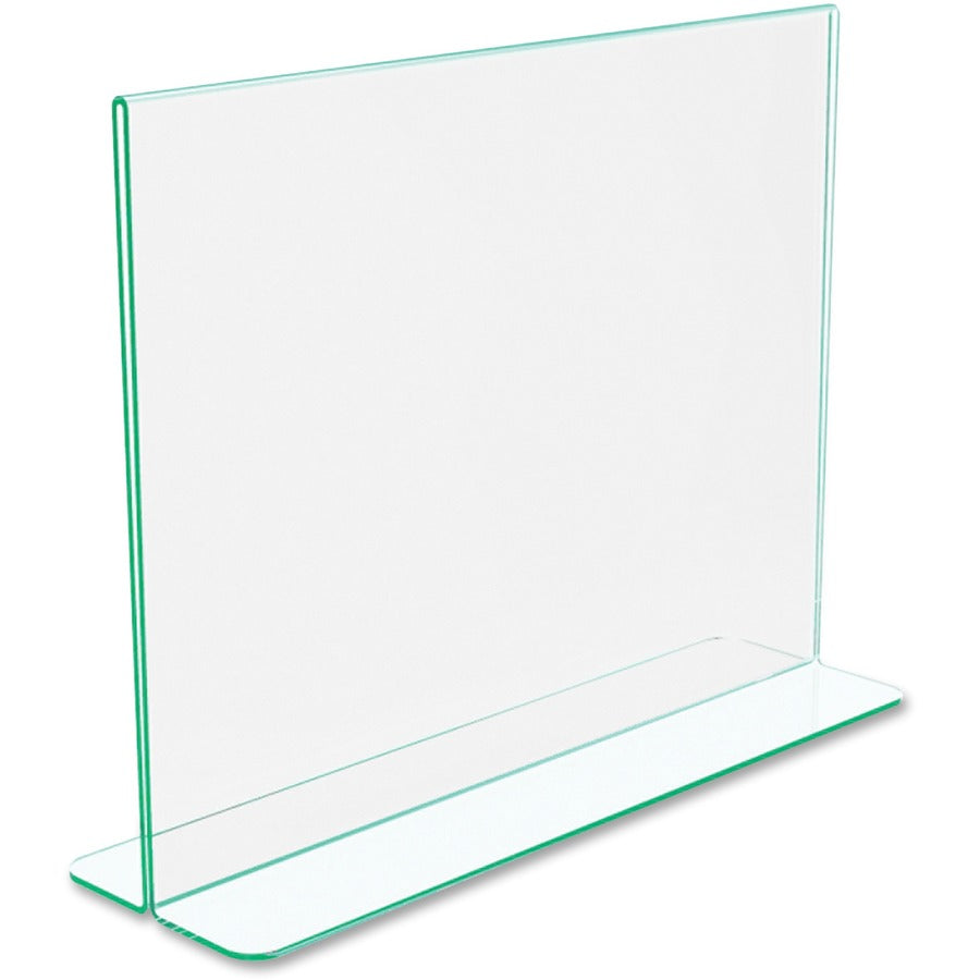 Deflecto Superior Image Premium Green Edge Sign Holder - 11" Width x 8.5" Height - Side-loading, Bottom Loading - 1 Each