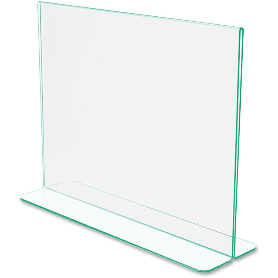 Deflecto Superior Image Premium Green Edge Sign Holder - 11" Width x 8.5" Height - Side-loading, Bottom Loading - 1 Each