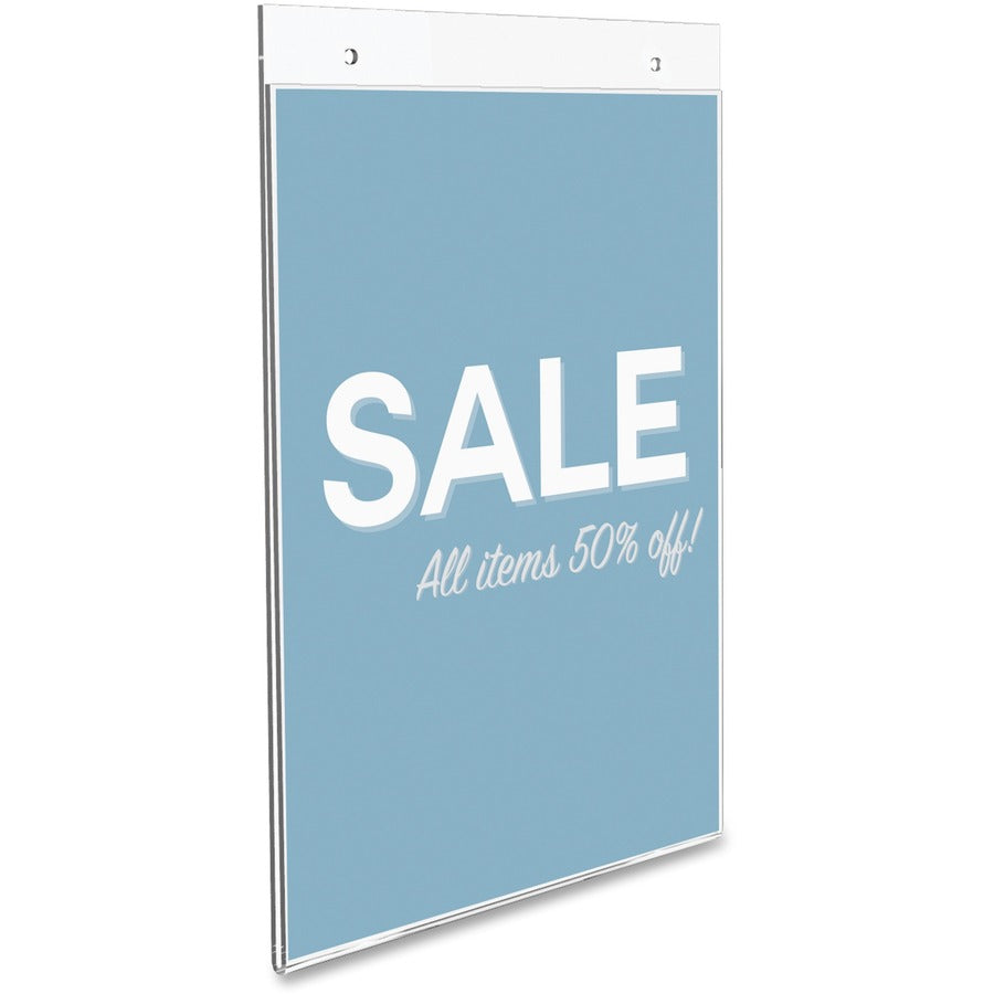 8.5" Width x 11" Height - Wall Mountable - Plastic - Clear - 1 Each