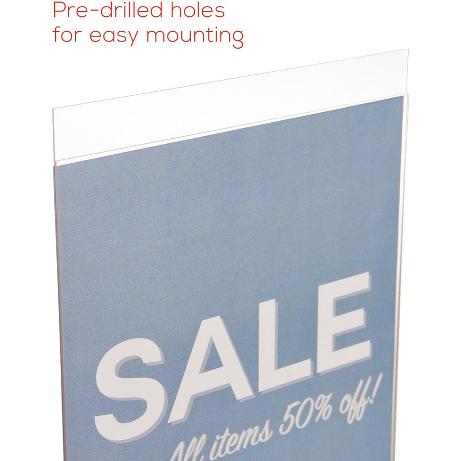 8.5" Width x 11" Height - Wall Mountable - Plastic - Clear - 1 Each