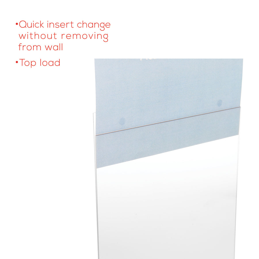 8.5" Width x 11" Height - Wall Mountable - Plastic - Clear - 1 Each