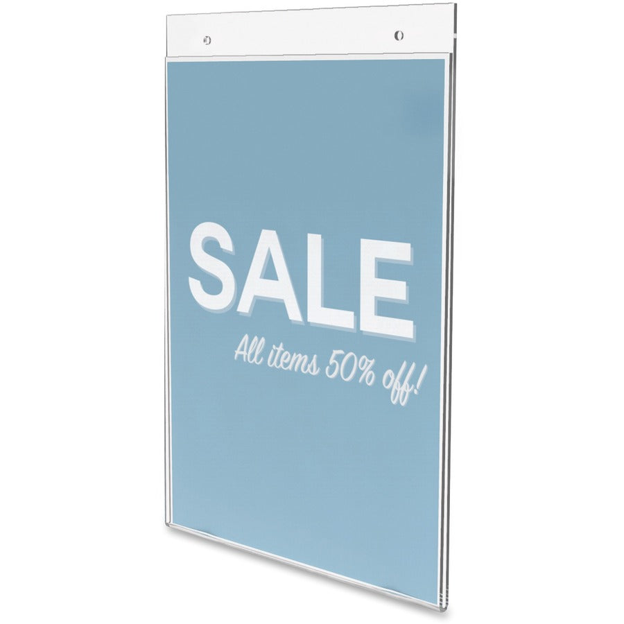 8.5" Width x 11" Height - Wall Mountable - Plastic - Clear - 1 Each