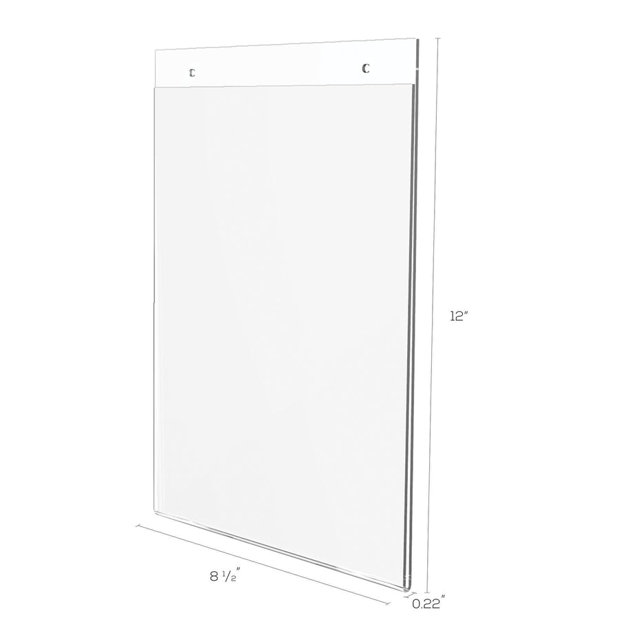 8.5" Width x 11" Height - Wall Mountable - Plastic - Clear - 1 Each