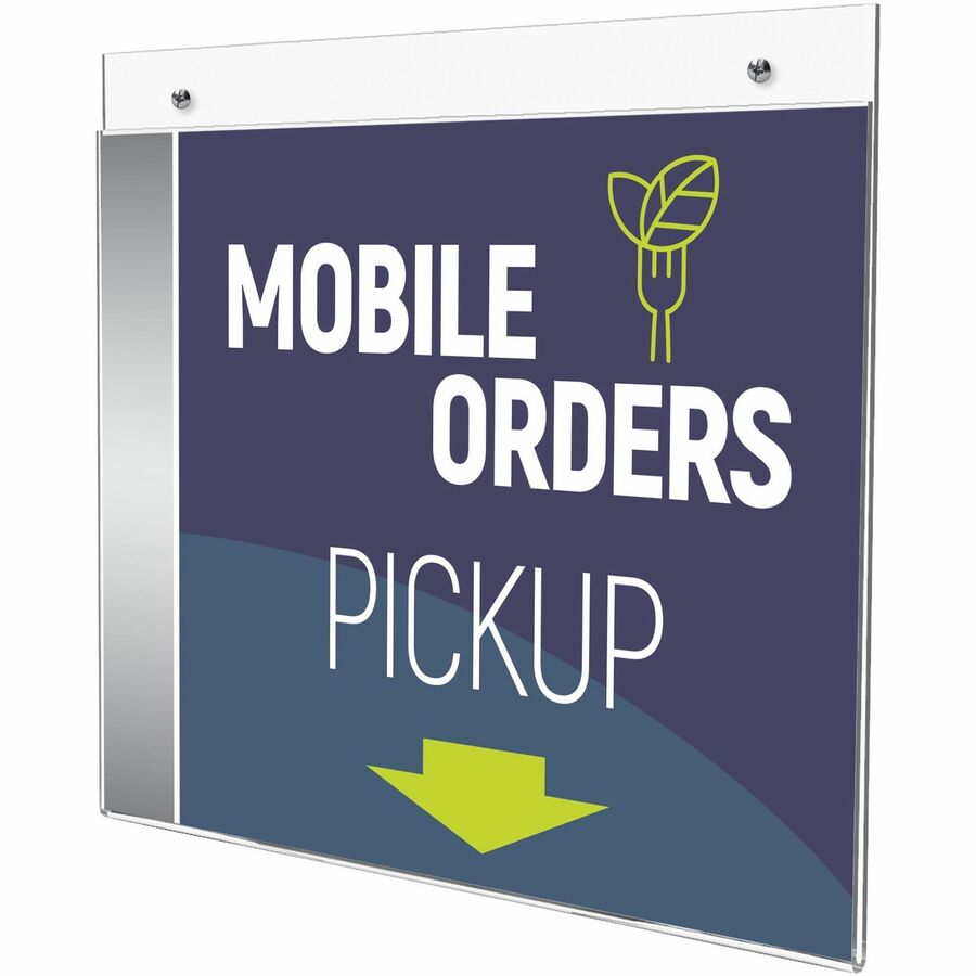 11" Width x 8.5" Height - Wall Mountable - Plastic - Clear - 1 Each