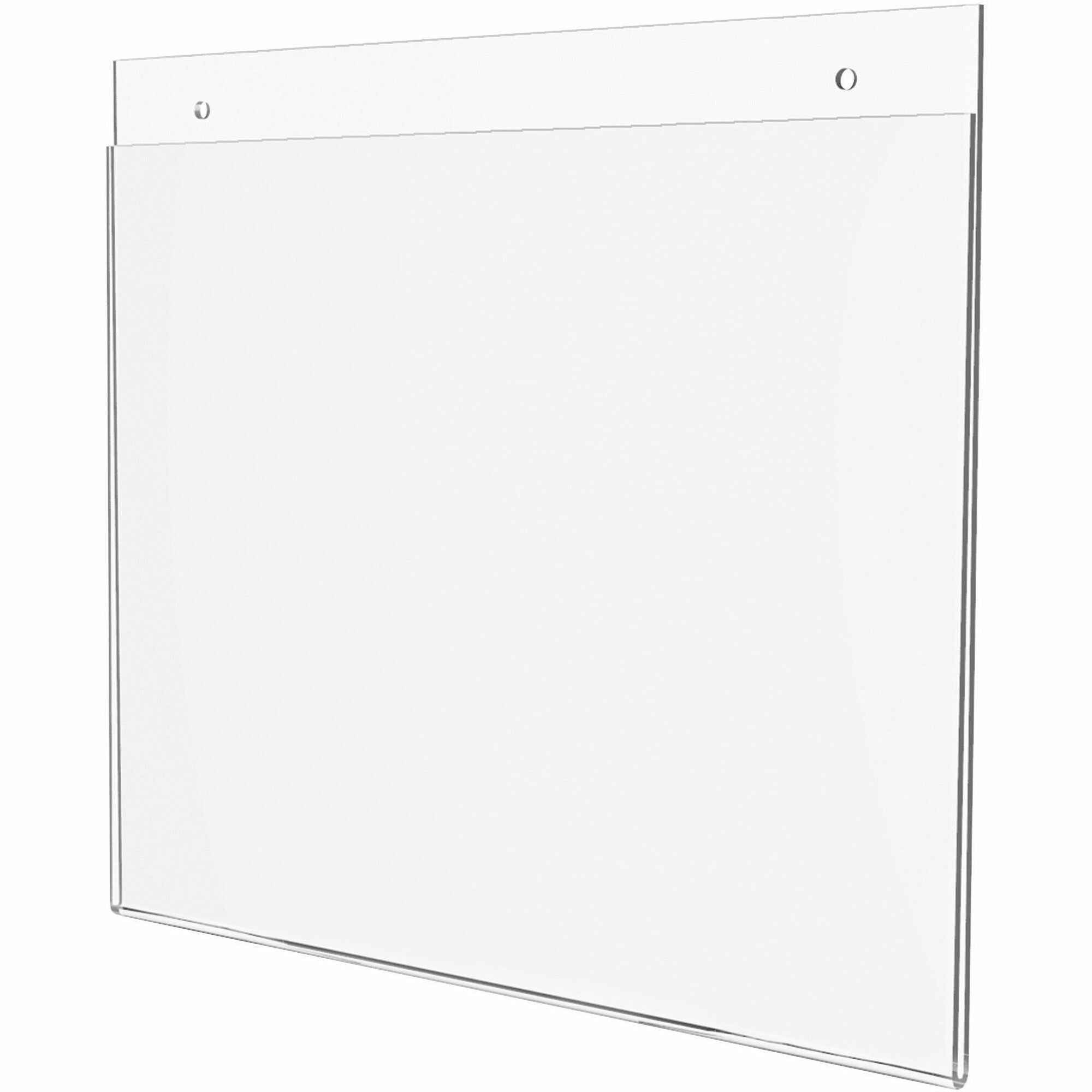 11" Width x 8.5" Height - Wall Mountable - Plastic - Clear - 1 Each