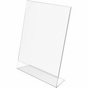 8.5" Width x 11" Height x 2.6" Depth - Rectangular Shape - Side-loading, Self-standing - Indoor, Outdoor - Plastic - Clear - 1 Each