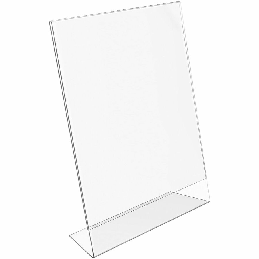 8.5" Width x 11" Height x 2.6" Depth - Rectangular Shape - Side-loading, Self-standing - Indoor, Outdoor - Plastic - Clear - 1 Each