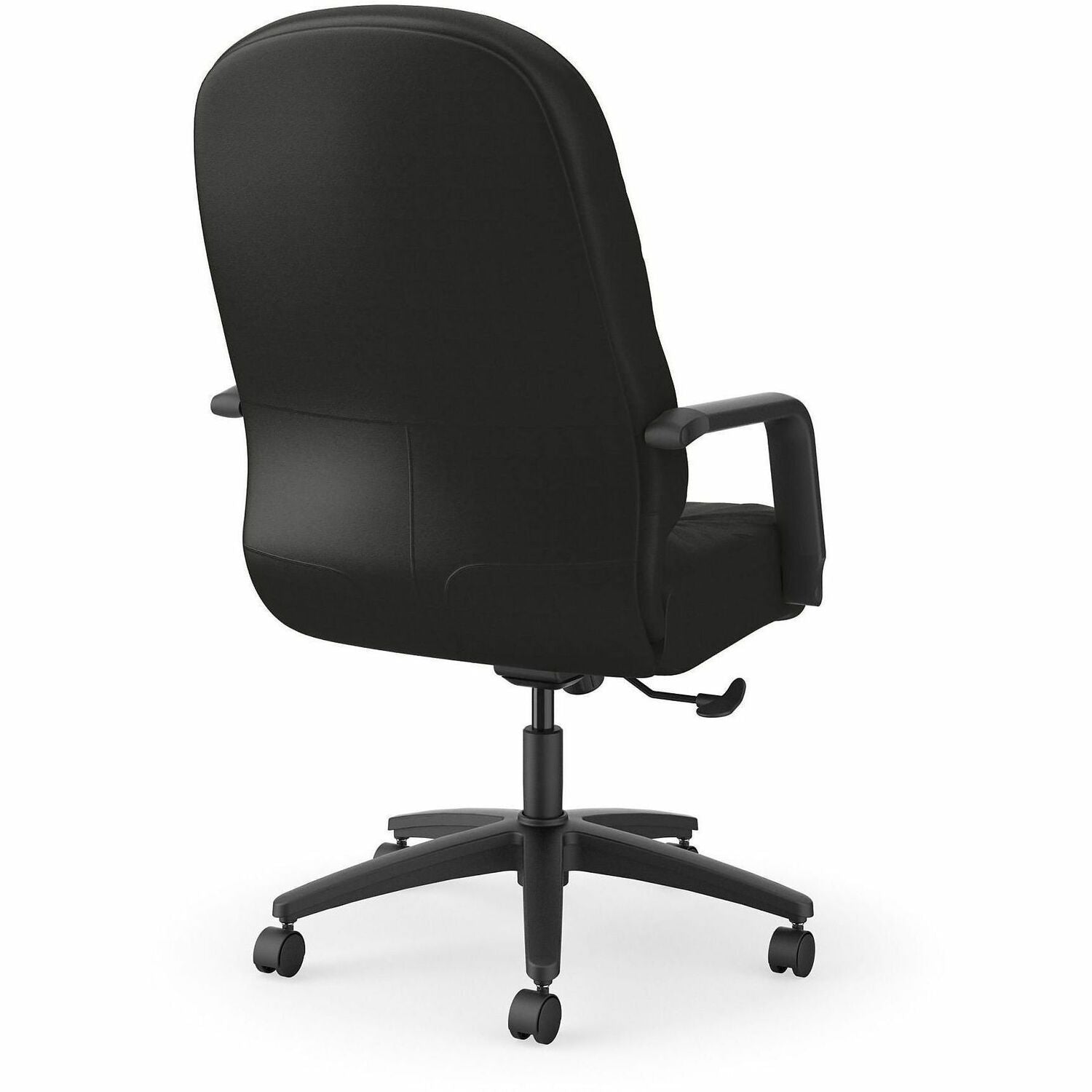 Black Seat Color - Leather Seat Material - Fiber Back Material - Black Frame Color - Steel Frame Material - 5-star Base - Black - 1 Each