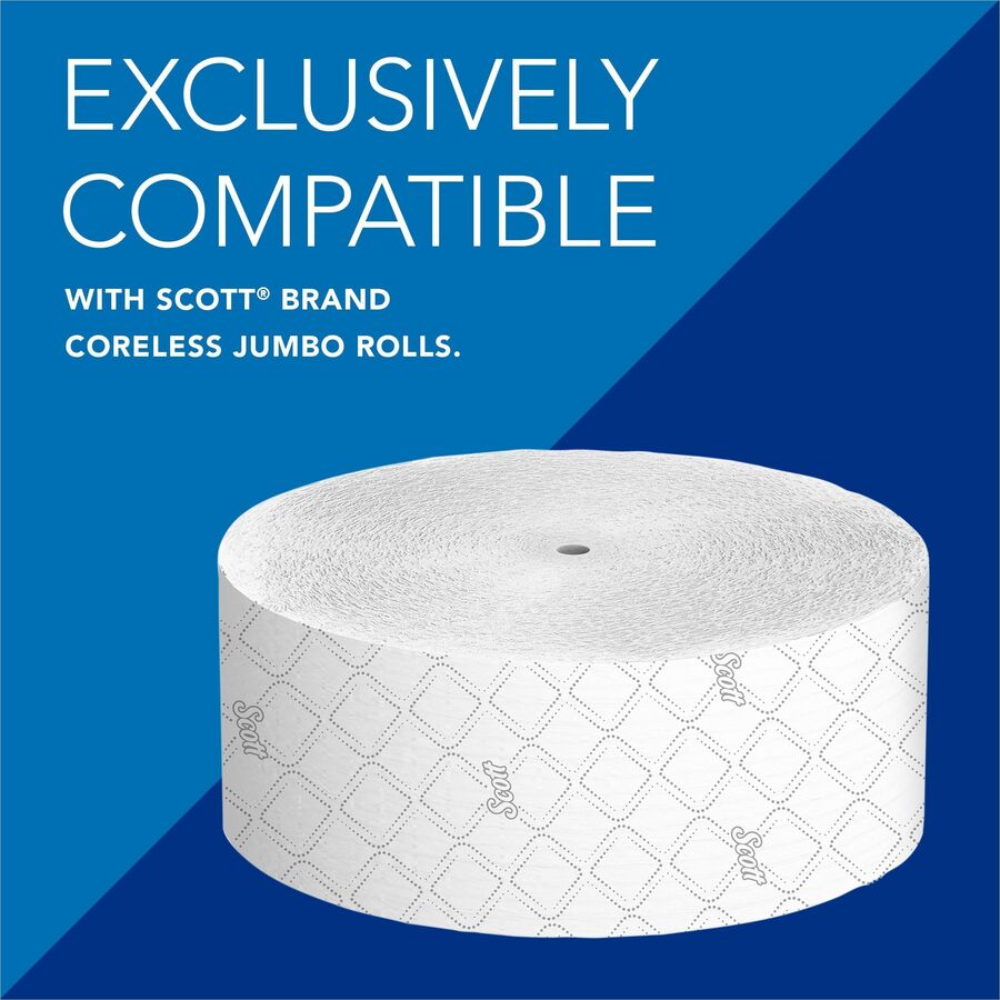Roll Dispenser - 1 x Roll - 9.38" Roll Diameter - 9.8" Height x 14.3" Width x 6" Depth - Stainless Steel - 1 Carton