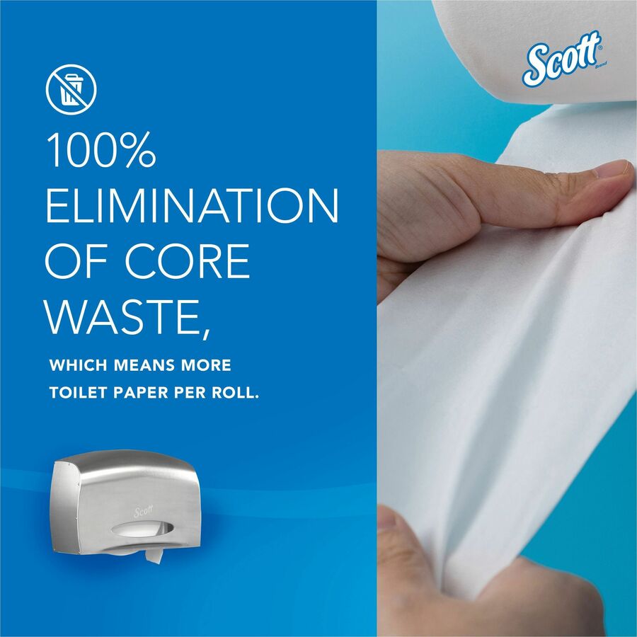 Roll Dispenser - 1 x Roll - 9.38" Roll Diameter - 9.8" Height x 14.3" Width x 6" Depth - Stainless Steel - 1 Carton