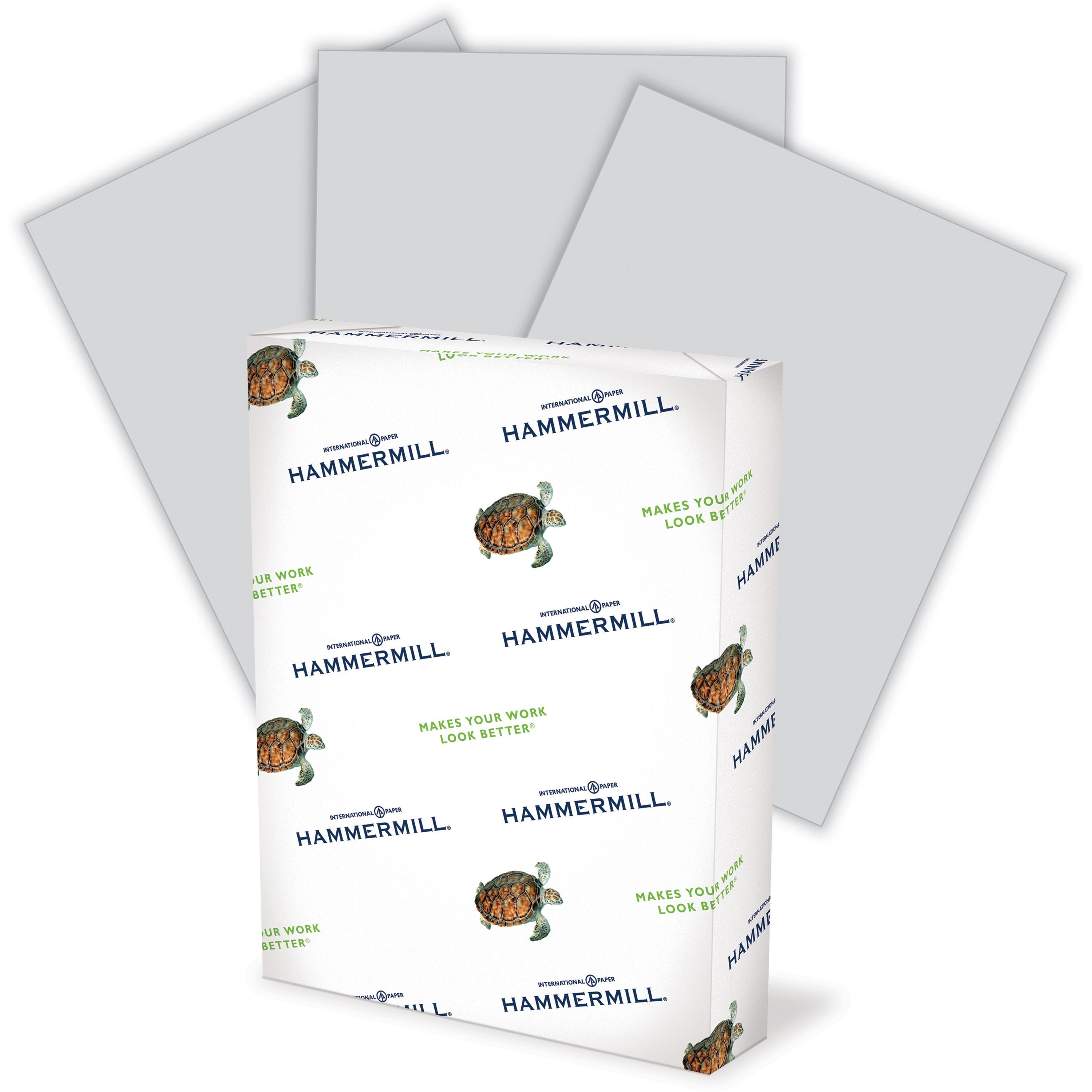 Hammermill Colors Recycled Copy Paper - Gray - Letter - 8 1/2" x 11" - 20 lb Basis Weight - Smooth - Sustainable Forestry Initiative (SFI) - Archival-safe, Acid-free, Jam-free - Gray - 500 / Ream