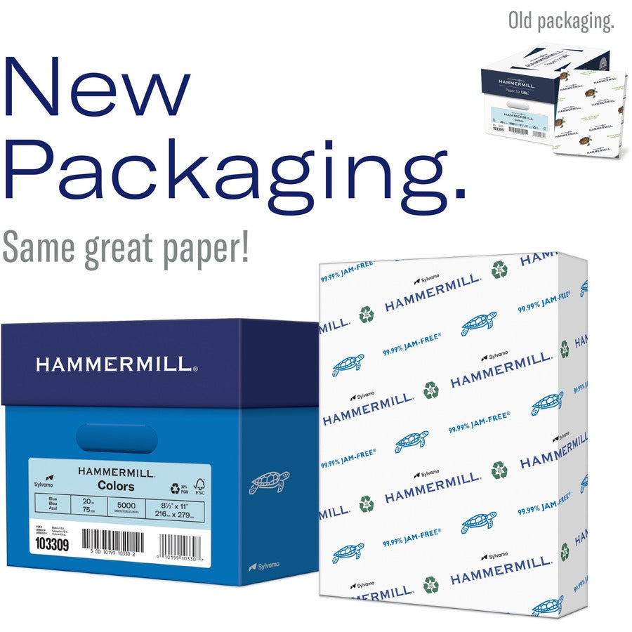 Hammermill Colors Recycled Copy Paper - Pink - Letter - 8 1/2" x 11" - 20 lb Basis Weight - Smooth - Sustainable Forestry Initiative (SFI) - Archival-safe, Acid-free, Jam-free - Pink - 500 Sheets per Ream - 1 Ream
