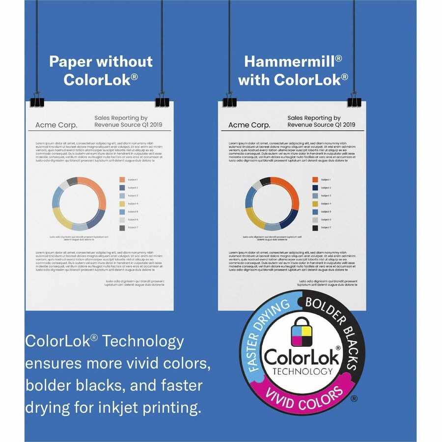 Hammermill Copy Plus Paper - White - 92 Brightness - Ledger - 11" x 17" - 20 lb Basis Weight - Acid-free, Quick Drying - White - 500 / Pack