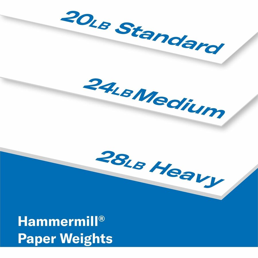 92 Brightness - Letter - 8 1/2" x 11" - 20 lb Basis Weight - Sustainable Forestry Initiative (SFI) - Acid-free, Jam-free - White - 500 Sheets per Ream - 10 / Carton