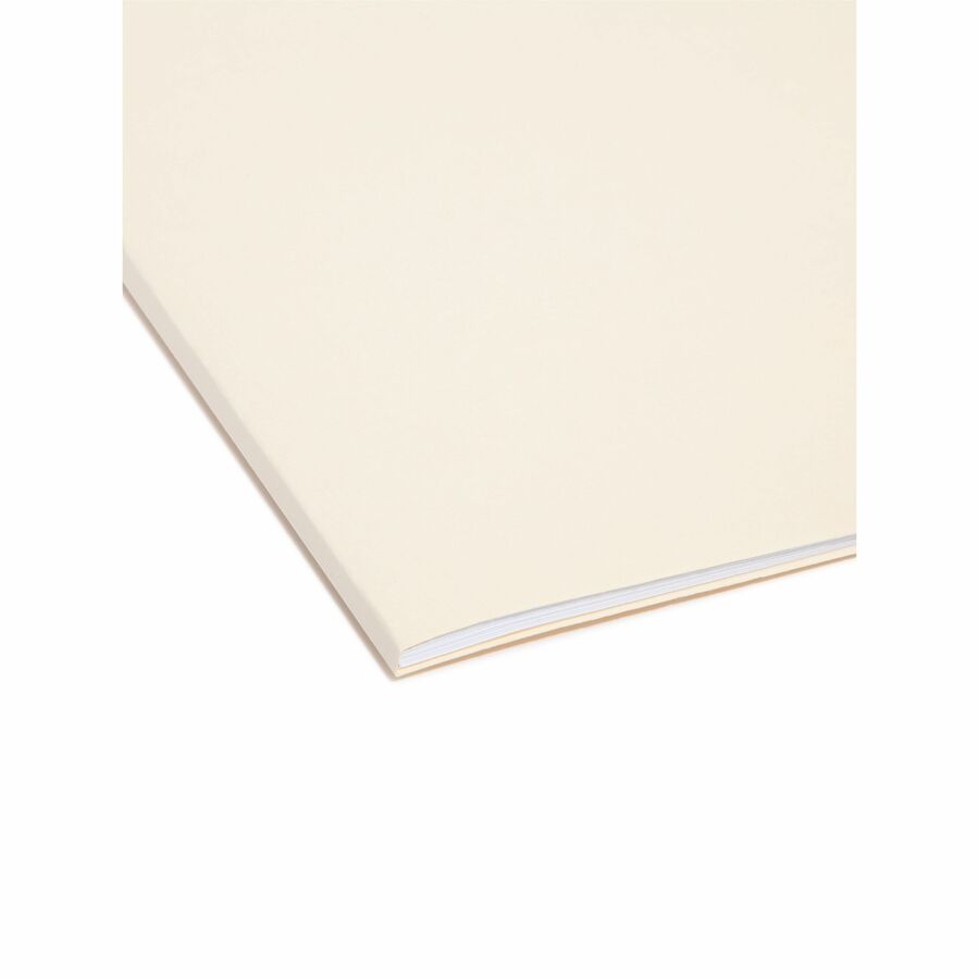 Smead 1/3 Tab Cut Letter Recycled Interior File Folder - 8 1/2" x 11" - 3/4" Expansion - Top Tab Location - Assorted Tab Position - 11 pt. - 1 Plys - Manila - 10% Recycled - 100 / Box