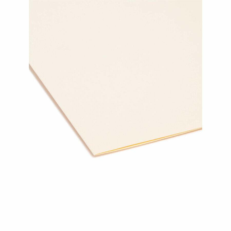 Smead 1/3 Tab Cut Letter Recycled Interior File Folder - 8 1/2" x 11" - 3/4" Expansion - Top Tab Location - Assorted Tab Position - 11 pt. - 1 Plys - Manila - 10% Recycled - 100 / Box