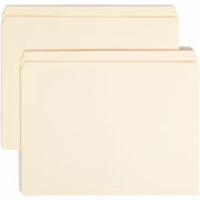 Smead Straight Tab Cut Letter Recycled Top Tab File Folder - 8 1/2" x 11" - 3/4" Expansion - 11 pt. - 2 Plys - Manila - Rounded Corner, Durable, Reinforced Tab - 10% Recycled - 100 / Box