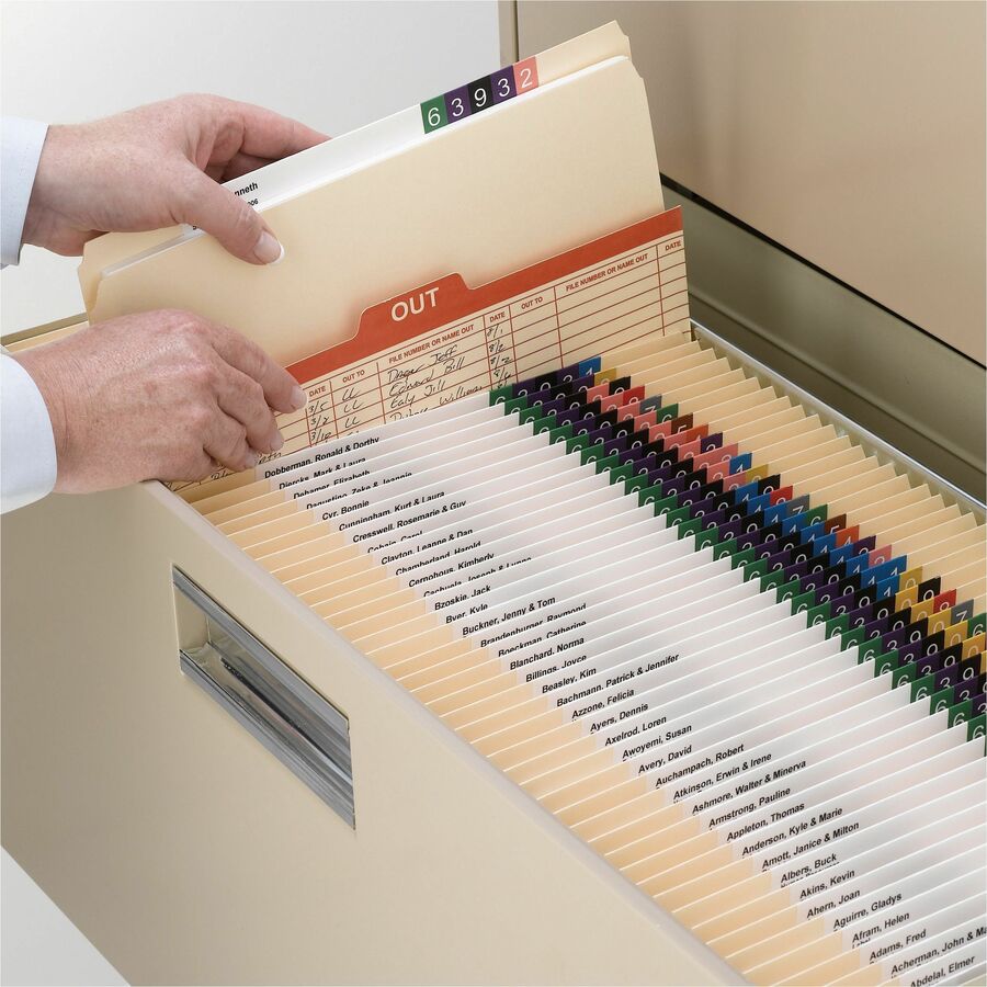 Smead Straight Tab Cut Letter Recycled Top Tab File Folder - 8 1/2" x 11" - 3/4" Expansion - 11 pt. - 2 Plys - Manila - Rounded Corner, Durable, Reinforced Tab - 10% Recycled - 100 / Box